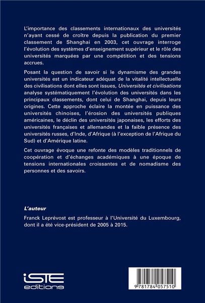 Produktbild: Universit&eacute;s et civilisations