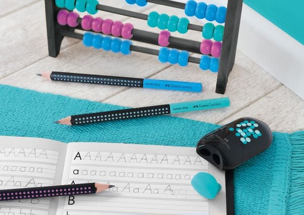 Produktbild: Faber-Castell Bleistift Jumbo Grip Two sw/t&uuml;rkis