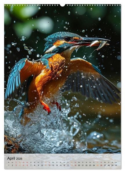 Produktbild: V&ouml;gel - K&uuml;nstler im Flug (hochwertiger Premium Wandkalender 2026 DIN A2 hoch), Kunstdruck in Hochglanz