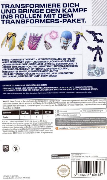Produktbild: Fortnite - Transformers-Pack