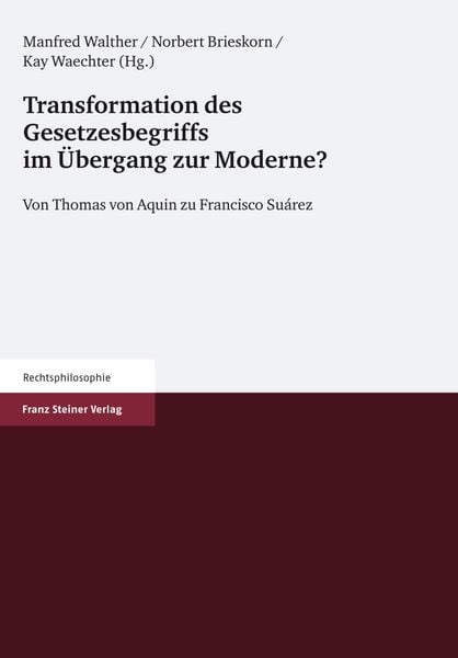 Produktbild: Transformation des Gesetzesbegriffs im &Uuml;bergang zur Moderne?