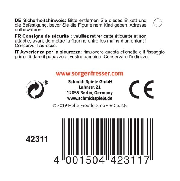 Produktbild: Sorgenfresserchen, Saggo, 25 cm