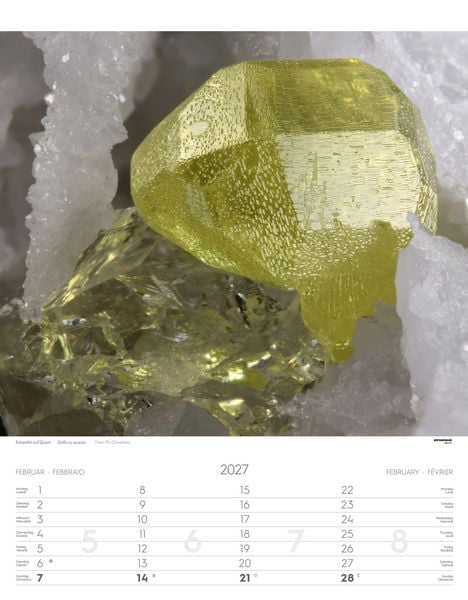 Produktbild: Mineralien Kalender 2027