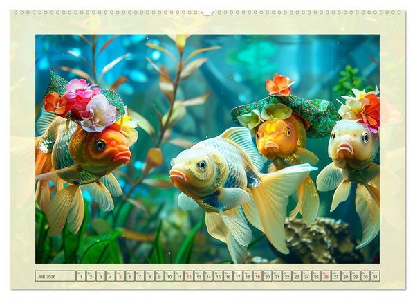 Produktbild: Fashion-Fisch. Die lustige Welt der Unterwasser-Mode (hochwertiger Premium Wandkalender 2026 DIN A2 quer), Kunstdruck in Hochglanz