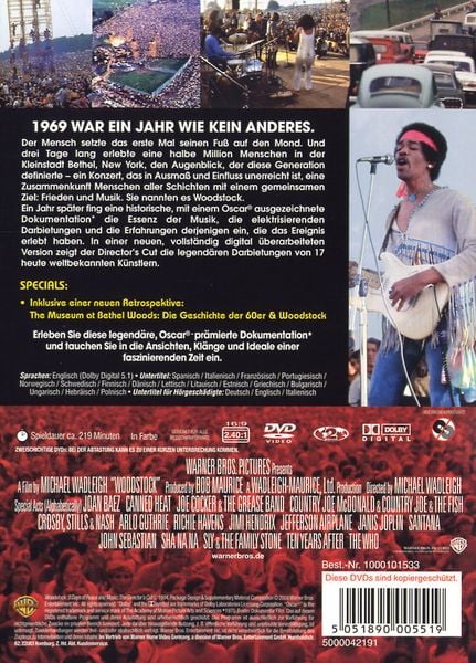Produktbild: Woodstock - 40th Anniversary Edition [DC] [2 DVDs]