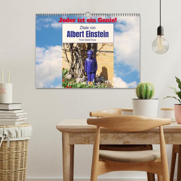 Produktbild: Jeder ist ein Genie! Zitate von Albert Einstein (Wandkalender 2026 DIN A3 quer), CALVENDO Monatskalender