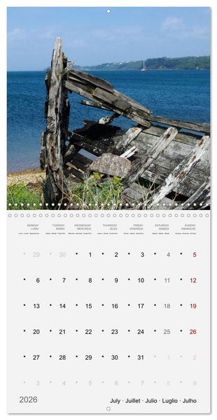 Produktbild: Bateaux &eacute;paves (Calendrier mural carr&eacute; 2026 30x30 cm) Calendrier double avec une page pour vos prises de notes