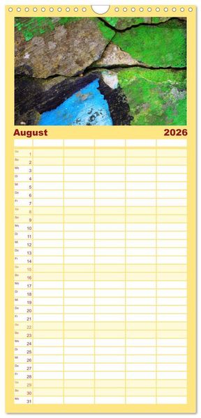 Produktbild: Familienplaner 2026 - MAUER(N)spalten mit 5 Spalten (Wandkalender, 21 x 45 cm) CALVENDO