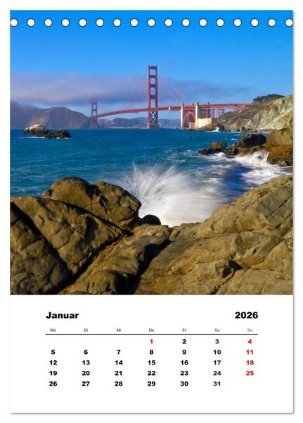 Produktbild: SAN FRANCISCO im Sommer (Tischkalender 2026 DIN A5 hoch), CALVENDO Monatskalender