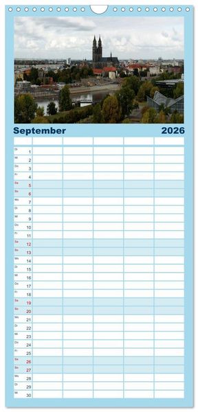 Produktbild: Familienplaner 2026 - Landeshauptstadt Magdeburg mit 5 Spalten (Wandkalender, 21 x 45 cm) CALVENDO