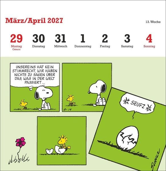 Produktbild: Peanuts Premium-Postkartenkalender 2027