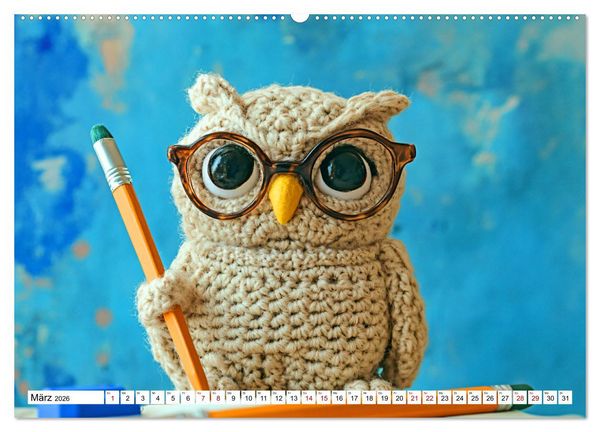 Produktbild: Strick-Safari - Gestrickte Tiere zum Verlieben (Wandkalender 2026 DIN A2 quer), CALVENDO Monatskalender