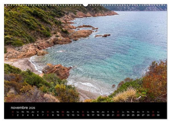 Produktbild: Les plus belles plages de Corse (Calendrier mural 2026 DIN A2 vertical) calendrier de bureau