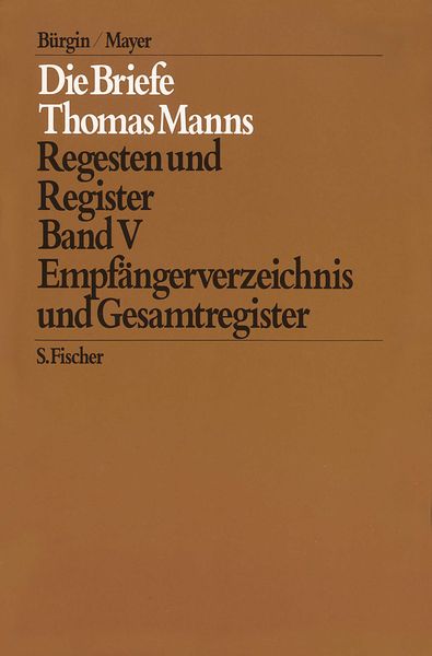 Produktbild: Empf&auml;ngerverzeichnis und Gesamtregister