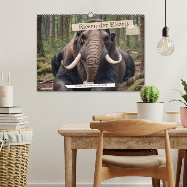 Produktbild: Riesen der Eiszeit &ndash; Ein Jahr voller Mammut Momente (Wandkalender 2026 DIN A3 quer), CALVENDO Monatskalender