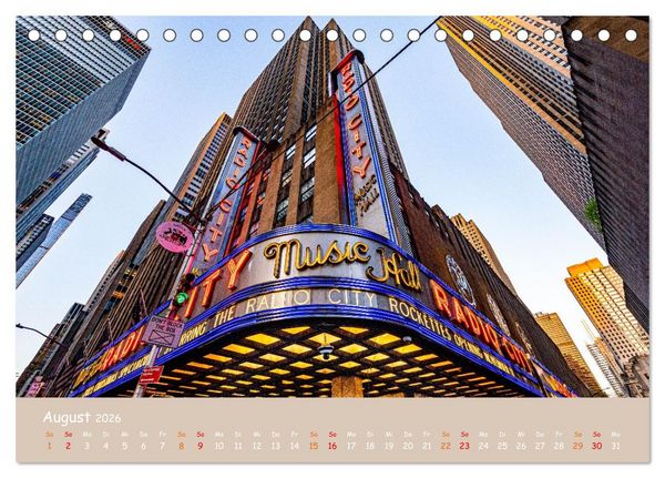 Produktbild: City Lights &ndash; New York im Fokus (Tischkalender 2026 DIN A5 quer), CALVENDO Monatskalender