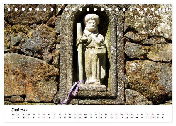Produktbild: Jakobsweg - Camino Portugues Central (Tischkalender 2026 DIN A5 quer), CALVENDO Monatskalender