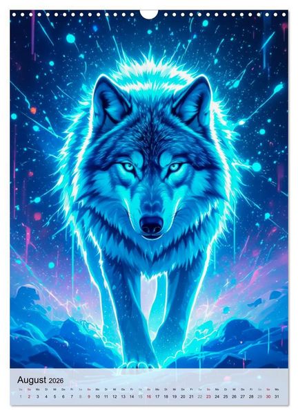 Produktbild: Neon Wildlife (Wandkalender 2026 DIN A3 hoch), CALVENDO Monatskalender