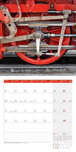 Produktbild: Lokomotiven Kalender 2027 - 30x30 - Art12