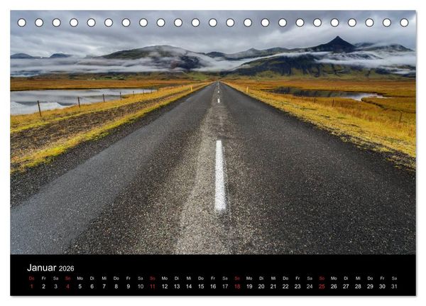 Produktbild: Island - einzigartige Landschaften (Tischkalender 2026 DIN A5 quer), CALVENDO Monatskalender