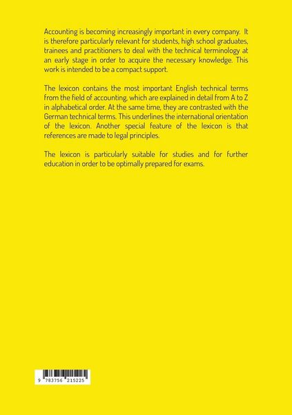 Produktbild: Business English Encyclopedia: Accounting for Studies, General Qualification and Training.