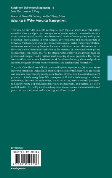 Produktbild: Advances in Water Resources Management