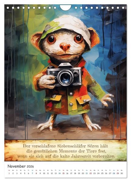 Produktbild: Tierische Paparazzi (Wandkalender 2026 DIN A4 hoch), CALVENDO Monatskalender