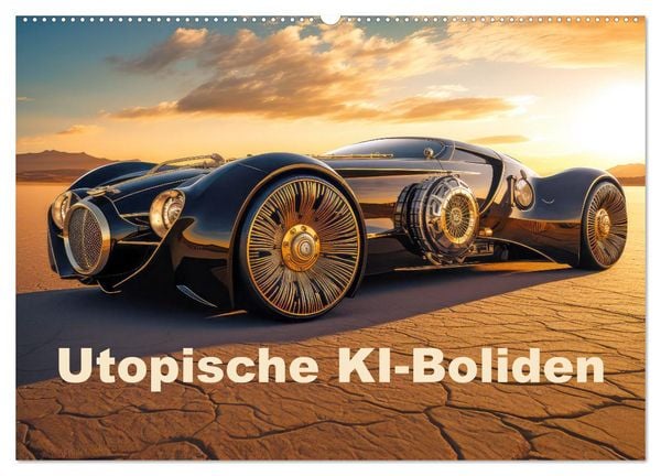 Utopische KI-Boliden (Wandkalender 2026 DIN A2 quer), CALVENDO Monatskalender