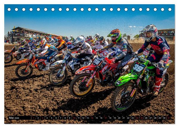 Produktbild: Blickpunkte Motocross (Tischkalender 2026 DIN A5 quer), CALVENDO Monatskalender