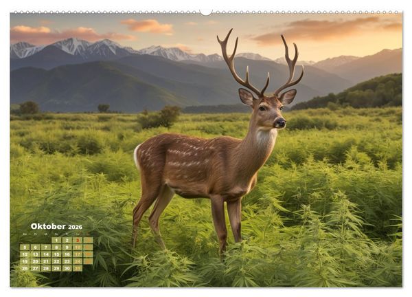Produktbild: Wundersch&ouml;ne Cannabisfelder (hochwertiger Premium Wandkalender 2026 DIN A2 quer), Kunstdruck in Hochglanz