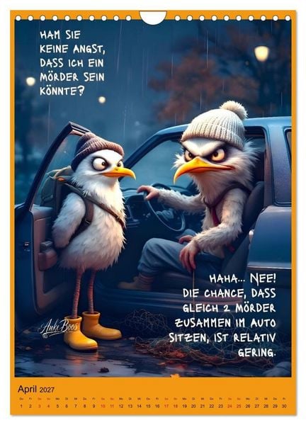 Produktbild: B&ouml;se M&ouml;wen - Jenseits des guten Geschmacks (Wandkalender 2027 DIN A4 hoch), CALVENDO Monatskalender