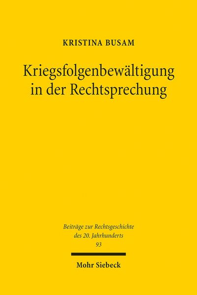 Produktbild: Kriegsfolgenbew&auml;ltigung in der Rechtsprechung