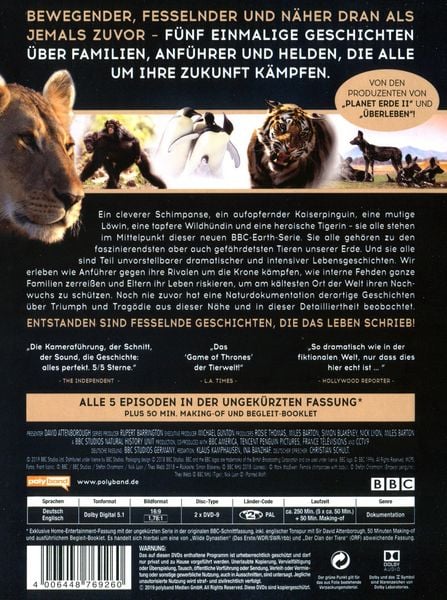 Produktbild: WILDE DYNASTIEN - Die Clans der Tiere [2 DVDs]