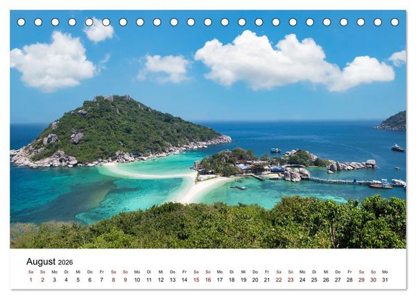 Produktbild: Die sch&ouml;nsten Inseln Thailands (Tischkalender 2026 DIN A5 quer), CALVENDO Monatskalender