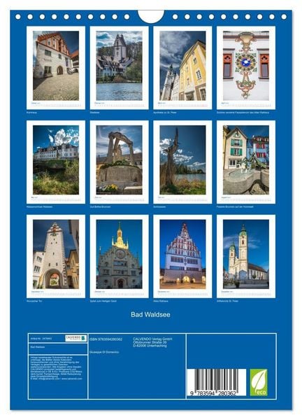 Produktbild: Bad Waldsee (Wandkalender 2027 DIN A4 hoch), CALVENDO Monatskalender