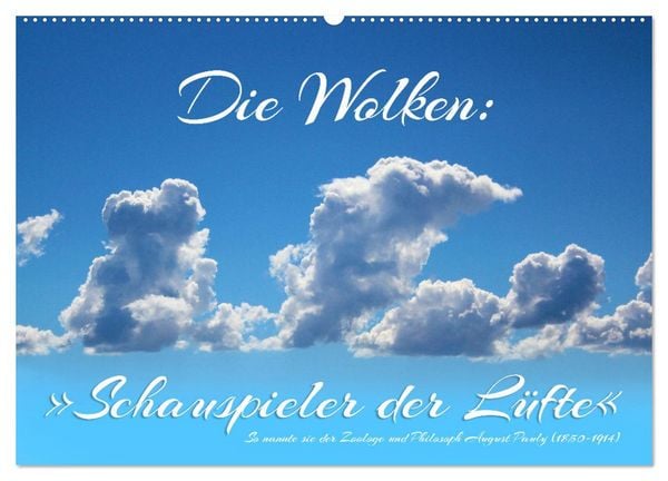 Produktbild: Die Wolken: "Schauspieler der L&uuml;fte" (Wandkalender 2026 DIN A2 quer), CALVENDO Monatskalender