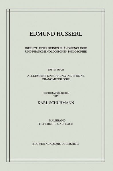 Produktbild: Ideen zu einer Reinen Ph&auml;nomenologie und Ph&auml;nomenologischen Philosophie