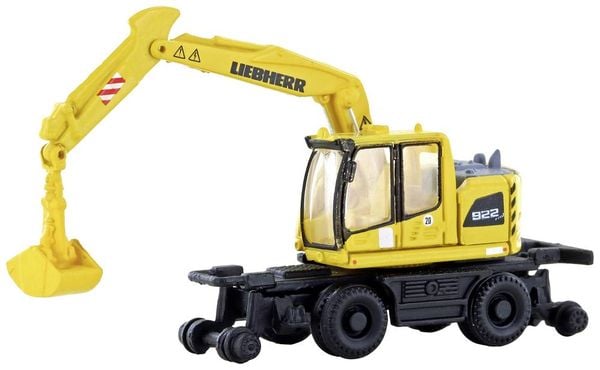 Minis by Lemke LC4265 N Baufahrzeug Modell Liebherr A922 Rail 2-Wege Bagger mit Greifer