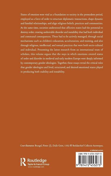 Produktbild: Gender and Emotions in Medieval and Early Modern Europe