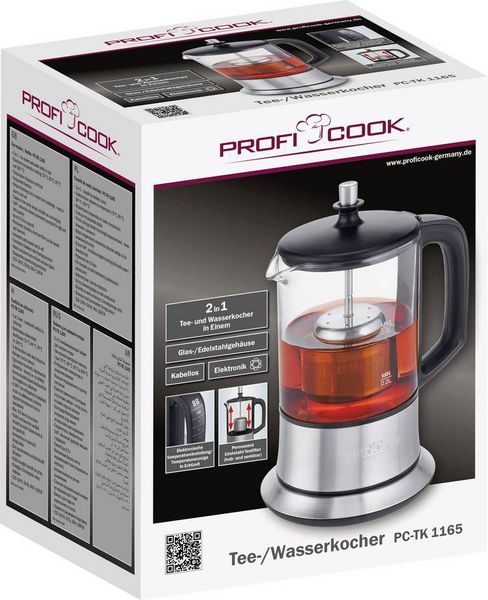 Produktbild: Profi Cook PC-TK 1165 Wasserkocher Edelstahl Fassungsverm&ouml;gen: 0.5l