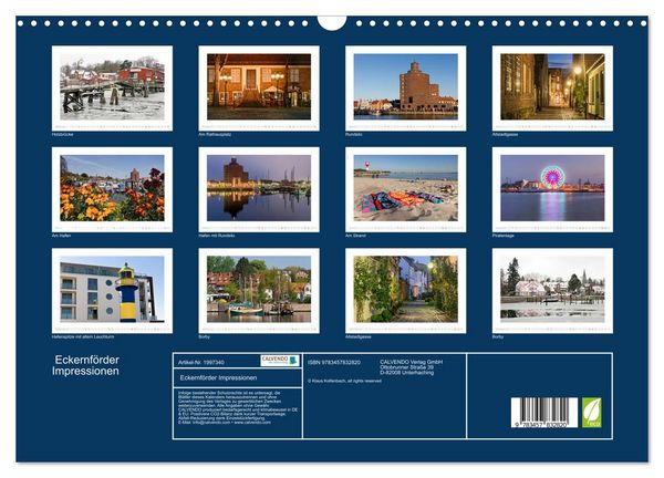 Produktbild: Eckernf&ouml;rder Impressionen (Wandkalender 2026 DIN A3 quer), CALVENDO Monatskalender