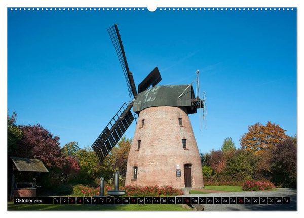 Produktbild: Windm&uuml;hlen in Deutschland (hochwertiger Premium Wandkalender 2026 DIN A2 quer), Kunstdruck in Hochglanz