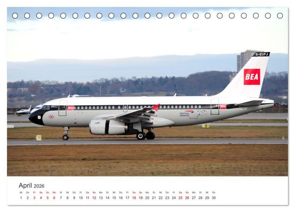 Produktbild: Ein Jahr am Flughafen Stuttgart (Tischkalender 2026 DIN A5 quer), CALVENDO Monatskalender