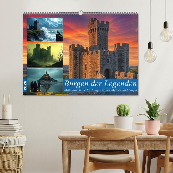 Produktbild: Burgen der Legenden (Wandkalender 2026 DIN A2 quer), CALVENDO Monatskalender