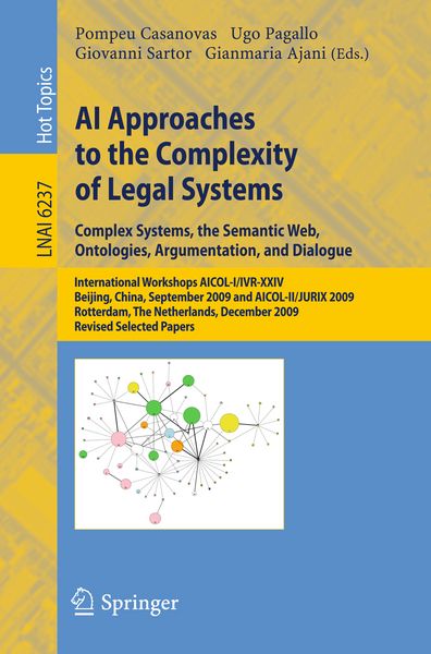 Produktbild: AI Approaches to the Complexity of Legal Systems