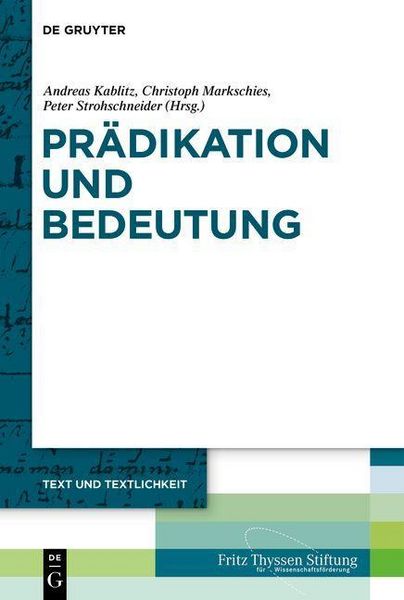 Produktbild: Pr&auml;dikation und Bedeutung