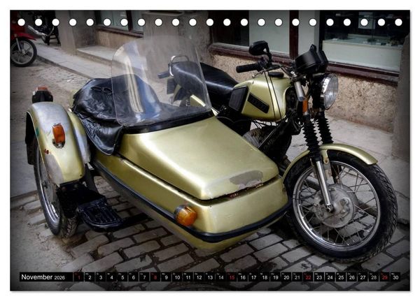 Produktbild: Motorrad-Gespanne in Kuba (Tischkalender 2026 DIN A5 quer), CALVENDO Monatskalender