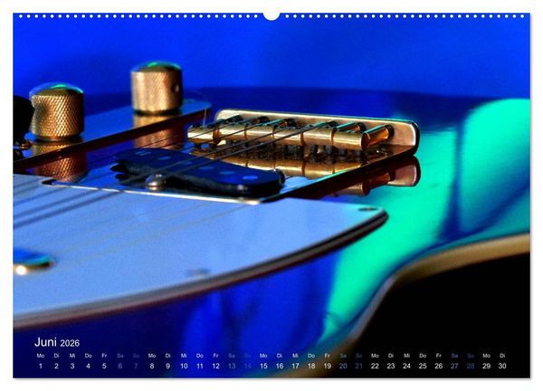 Produktbild: SPOTLIGHTS - Gitarren im Scheinwerferlicht (hochwertiger Premium Wandkalender 2026 DIN A2 quer), Kunstdruck in Hochglanz