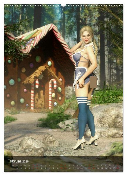 Produktbild: M&auml;rchenhafte Pin Ups (hochwertiger Premium Wandkalender 2026 DIN A2 hoch), Kunstdruck in Hochglanz