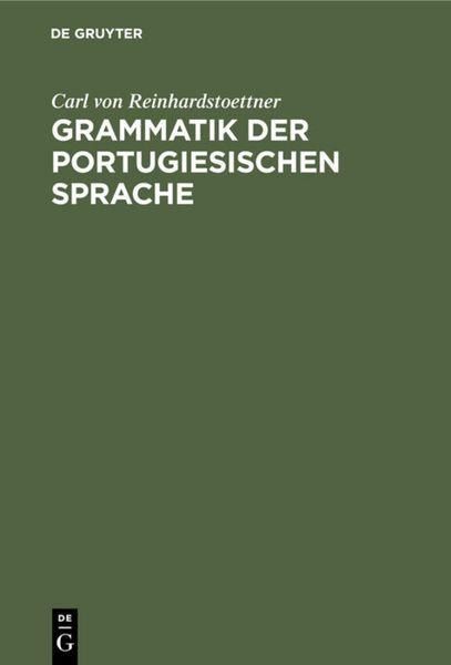 Produktbild: Grammatik der portugiesischen Sprache